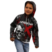 Generation X Mohawk Skull Kid Hoodie Distressed Punk Rock Grunge