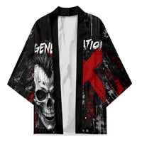 Generation X Mohawk Skull Kimono Distressed Punk Rock Grunge