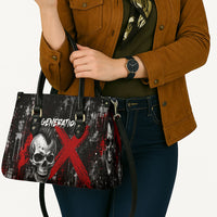 Generation X Mohawk Skull Leather Bag Distressed Punk Rock Grunge