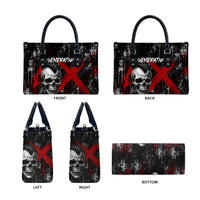 Generation X Mohawk Skull Leather Bag Distressed Punk Rock Grunge