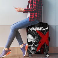 Generation X Mohawk Skull Luggage Cover Distressed Punk Rock Grunge