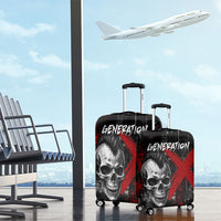 Generation X Mohawk Skull Luggage Cover Distressed Punk Rock Grunge