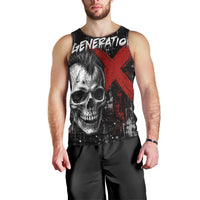 Generation X Mohawk Skull Men Tank Top Distressed Punk Rock Grunge