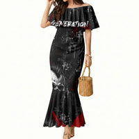 Generation X Mohawk Skull Mermaid Dress Distressed Punk Rock Grunge