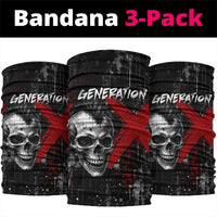 Generation X Mohawk Skull Neck Gaiter Distressed Punk Rock Grunge