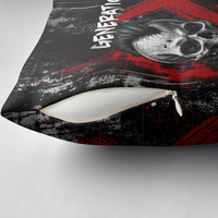Generation X Mohawk Skull Pillow Cover Distressed Punk Rock Grunge