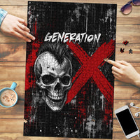 Generation X Mohawk Skull Puzzle Distressed Punk Rock Grunge