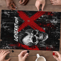 Generation X Mohawk Skull Puzzle Distressed Punk Rock Grunge