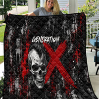 Generation X Mohawk Skull Quilt Distressed Punk Rock Grunge