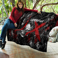 Generation X Mohawk Skull Quilt Distressed Punk Rock Grunge