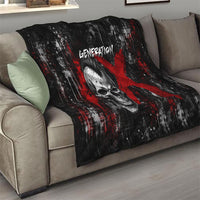 Generation X Mohawk Skull Quilt Distressed Punk Rock Grunge