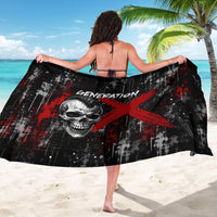 Generation X Mohawk Skull Sarong Distressed Punk Rock Grunge