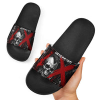 Generation X Mohawk Skull Slide Sandals Distressed Punk Rock Grunge