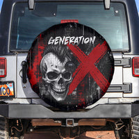 Generation X Mohawk Skull Spare Tire Cover Distressed Punk Rock Grunge