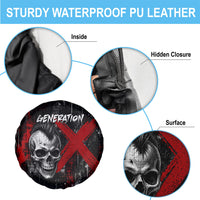 Generation X Mohawk Skull Spare Tire Cover Distressed Punk Rock Grunge