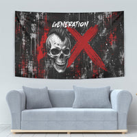 Generation X Mohawk Skull Tapestry Distressed Punk Rock Grunge