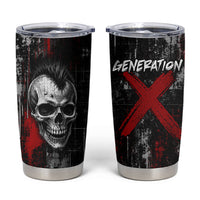 Generation X Mohawk Skull Tumbler Cup Distressed Punk Rock Grunge
