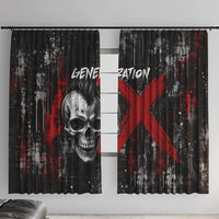 Generation X Mohawk Skull Window Curtain Distressed Punk Rock Grunge