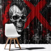 Generation X Mohawk Skull Window Curtain Distressed Punk Rock Grunge