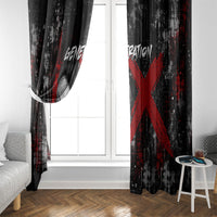 Generation X Mohawk Skull Window Curtain Distressed Punk Rock Grunge