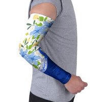 Diabetes Awareness Ribbon Arm Sleeves Floral Blue Ribbon World Map