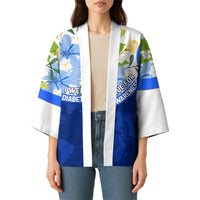 Diabetes Awareness Ribbon Kimono Floral Blue Ribbon World Map