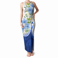 Diabetes Awareness Ribbon Tank Maxi Dress Floral Blue Ribbon World Map