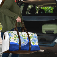 Diabetes Awareness Ribbon Travel Bag Floral Blue Ribbon World Map