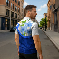 Diabetes Awareness Ribbon Zipper Polo Shirt Floral Blue Ribbon World Map