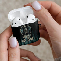 Bigfoot Wilderness Solitude AirPods Case Cryptid Forest Graphic In Distressed Vintage Style