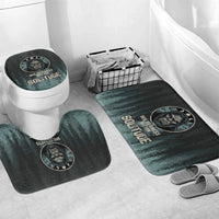 Bigfoot Wilderness Solitude Bathroom Set Cryptid Forest Graphic In Distressed Vintage Style