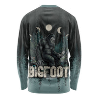 Bigfoot Wilderness Solitude Long Sleeve Shirt Cryptid Forest Graphic In Distressed Vintage Style