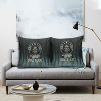 Bigfoot Wilderness Solitude Pillow Cover Cryptid Forest Graphic In Distressed Vintage Style
