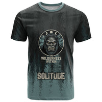Bigfoot Wilderness Solitude T Shirt Cryptid Forest Graphic In Distressed Vintage Style