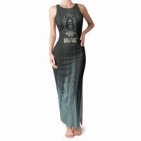 Bigfoot Wilderness Solitude Tank Maxi Dress Cryptid Forest Graphic In Distressed Vintage Style