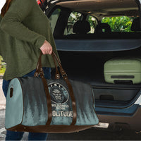 Bigfoot Wilderness Solitude Travel Bag Cryptid Forest Graphic In Distressed Vintage Style