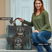 Bigfoot Wilderness Solitude Travel Bag Cryptid Forest Graphic In Distressed Vintage Style