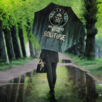 Bigfoot Wilderness Solitude Umbrella Cryptid Forest Graphic In Distressed Vintage Style