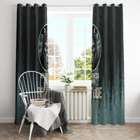 Bigfoot Wilderness Solitude Window Curtain Cryptid Forest Graphic In Distressed Vintage Style