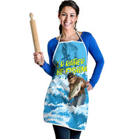 Bigfoot Sasquatch I'd Rather Be Fishing Apron Funny Angler Humorous Outdoors Graphic Art