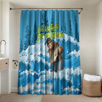 Bigfoot Sasquatch I'd Rather Be Fishing Bathroom Set Funny Angler Humorous Outdoors Graphic Art