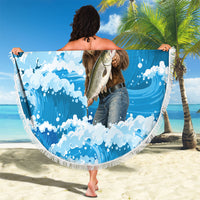 Bigfoot Sasquatch I'd Rather Be Fishing Beach Blanket Funny Angler Humorous Outdoors Graphic Art