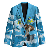 Bigfoot Sasquatch I'd Rather Be Fishing Blazer Funny Angler Humorous Outdoors Graphic Art