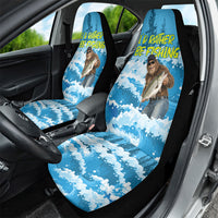 Bigfoot Sasquatch I'd Rather Be Fishing Car Seat Cover Funny Angler Humorous Outdoors Graphic Art