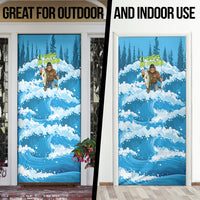 Bigfoot Sasquatch I'd Rather Be Fishing Door Cover Funny Angler Humorous Outdoors Graphic Art