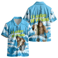 Bigfoot Sasquatch I'd Rather Be Fishing Kid Hawaiian Shirt Funny Angler Humorous Outdoors Graphic Art