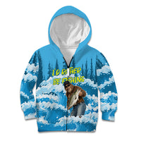 Bigfoot Sasquatch I'd Rather Be Fishing Kid Hoodie Funny Angler Humorous Outdoors Graphic Art