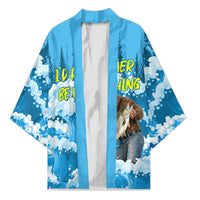 Bigfoot Sasquatch I'd Rather Be Fishing Kimono Funny Angler Humorous Outdoors Graphic Art