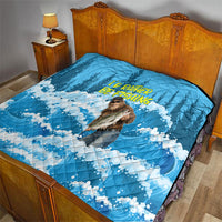 Bigfoot Sasquatch I'd Rather Be Fishing Quilt Funny Angler Humorous Outdoors Graphic Art