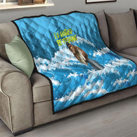 Bigfoot Sasquatch I'd Rather Be Fishing Quilt Funny Angler Humorous Outdoors Graphic Art
